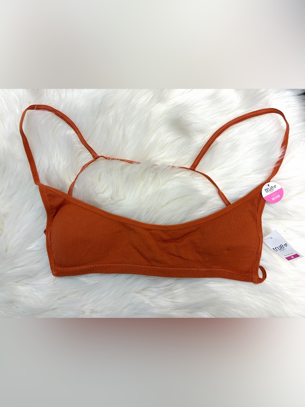 True by Rue 21 Burnt Orange Bandeau Bralette with Thin Straps